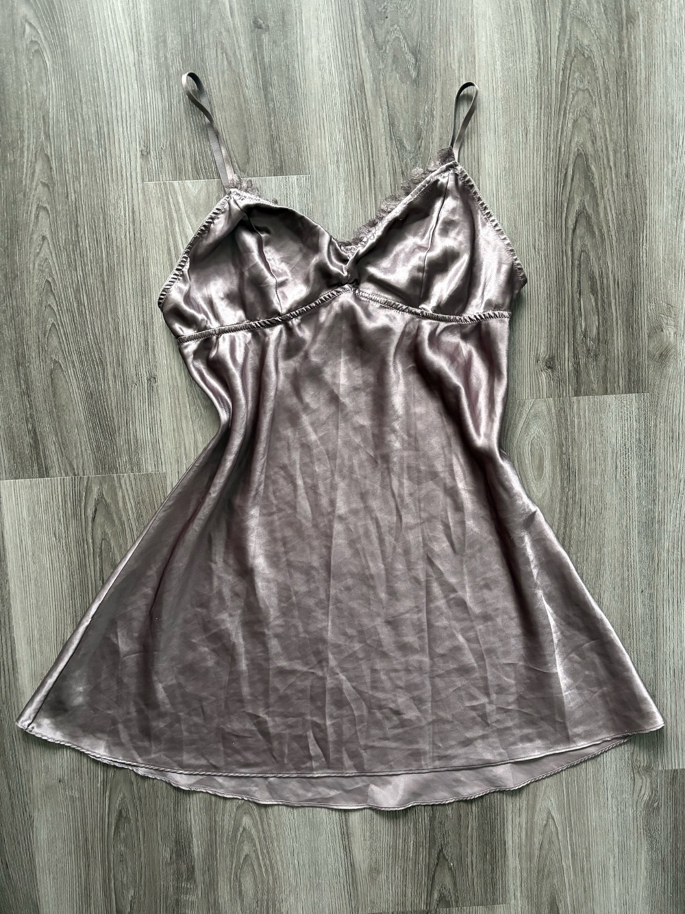 La SENZA Satin Slip Chemise in Dusty Mauve